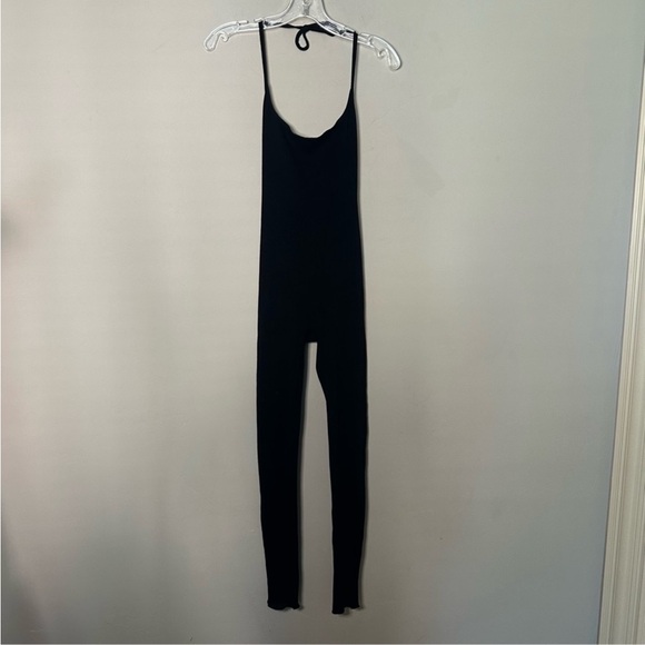 Naked Wardrobe | Size Large Black snatched bodysuit jumpsuit halter onesie - Picture 4 of 11